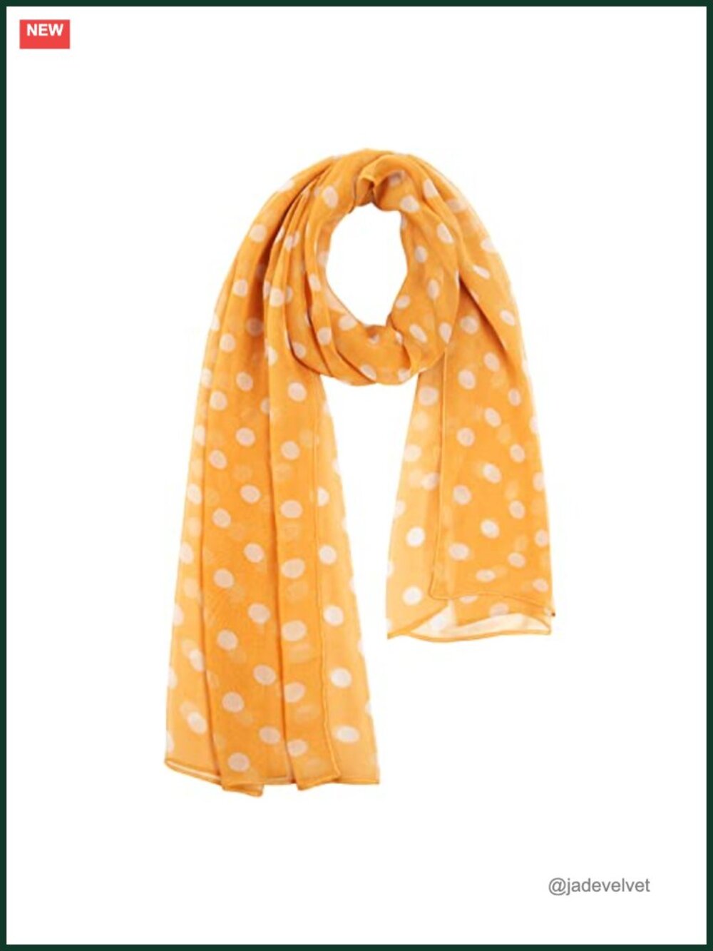 Chiffon Polka Dot Scarf Lightweight Sheer Retro Women's 50s Accessory